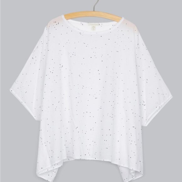 EILEEN FISHER Organic Cotton Voile Splatter Print Box-Top - Picture 1 of 8